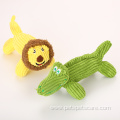 Corduroy plush loin and crocodile pet toy